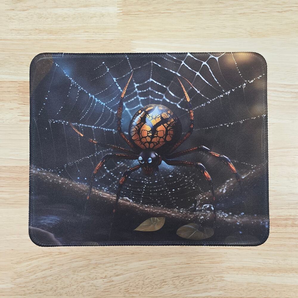 Office Computer Desk Mouse Pad Entomology Lovers Yellow Spider 10"x8"